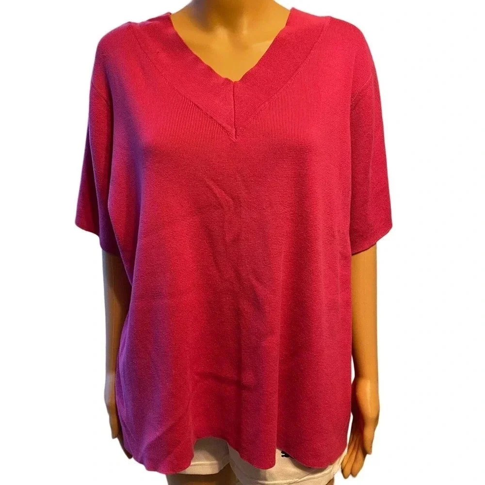 Sagharbor Plus Size Cotton Summer Beach Comfortable Top Women Size 3X